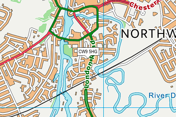 CW9 5HG map - OS VectorMap District (Ordnance Survey) CW9 5HG map - OS VectorMap District (Ordnance Survey)