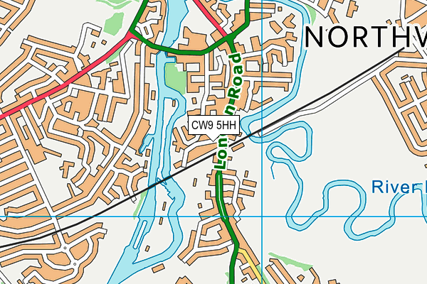 CW9 5HH map - OS VectorMap District (Ordnance Survey) CW9 5HH map - OS VectorMap District (Ordnance Survey)