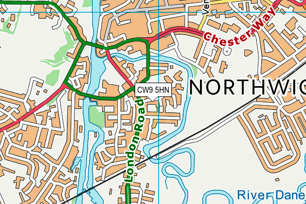 CW9 5HN map - OS VectorMap District (Ordnance Survey) CW9 5HN map - OS VectorMap District (Ordnance Survey)