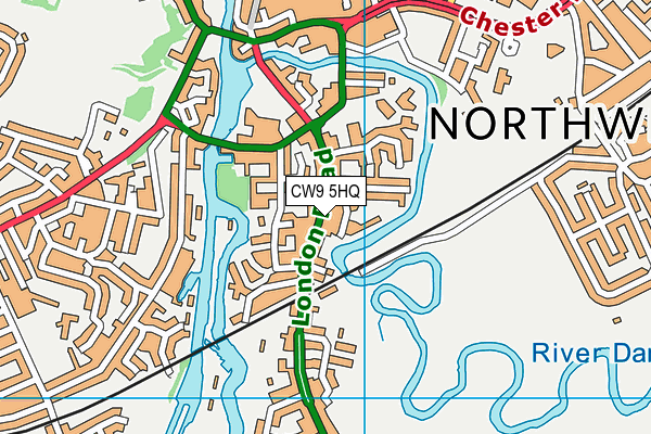 CW9 5HQ map - OS VectorMap District (Ordnance Survey) CW9 5HQ map - OS VectorMap District (Ordnance Survey)