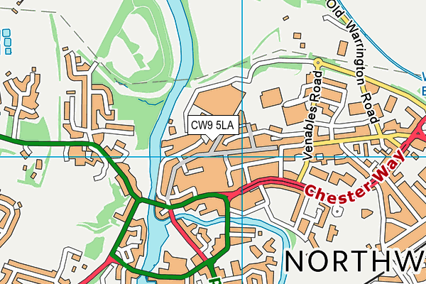 CW9 5LA map - OS VectorMap District (Ordnance Survey) CW9 5LA map - OS VectorMap District (Ordnance Survey)