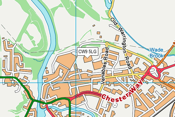 CW9 5LG map - OS VectorMap District (Ordnance Survey) CW9 5LG map - OS VectorMap District (Ordnance Survey)