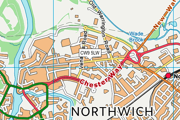 CW9 5LW map - OS VectorMap District (Ordnance Survey) CW9 5LW map - OS VectorMap District (Ordnance Survey)