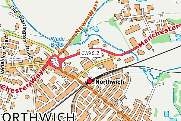 CW9 5LZ map - OS VectorMap District (Ordnance Survey) CW9 5LZ map - OS VectorMap District (Ordnance Survey)