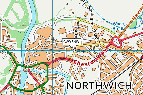 CW9 5NW map - OS VectorMap District (Ordnance Survey) CW9 5NW map - OS VectorMap District (Ordnance Survey)
