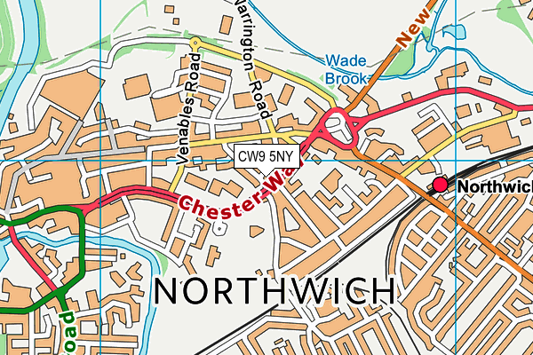 CW9 5NY map - OS VectorMap District (Ordnance Survey) CW9 5NY map - OS VectorMap District (Ordnance Survey)