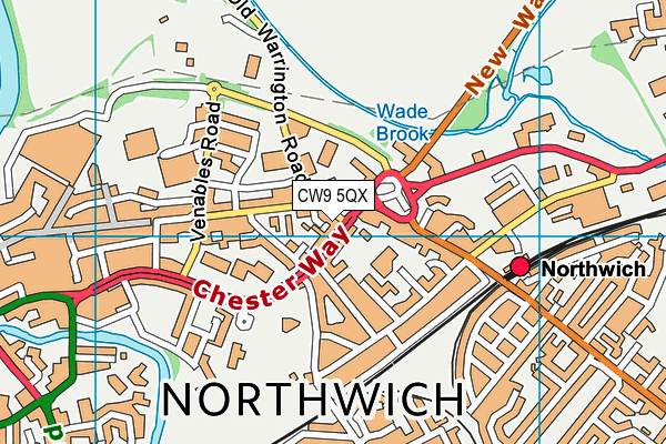 CW9 5QX map - OS VectorMap District (Ordnance Survey) CW9 5QX map - OS VectorMap District (Ordnance Survey)