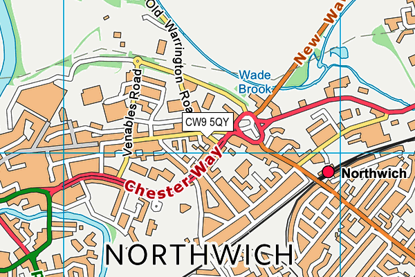 CW9 5QY map - OS VectorMap District (Ordnance Survey) CW9 5QY map - OS VectorMap District (Ordnance Survey)