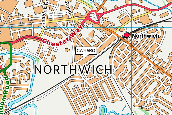 CW9 5RQ map - OS VectorMap District (Ordnance Survey) CW9 5RQ map - OS VectorMap District (Ordnance Survey)