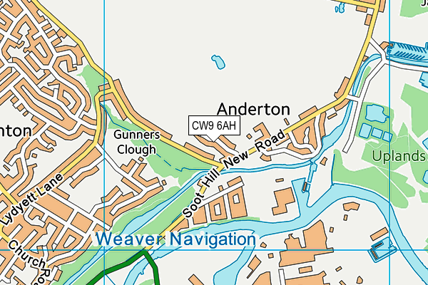 CW9 6AH map - OS VectorMap District (Ordnance Survey) CW9 6AH map - OS VectorMap District (Ordnance Survey)