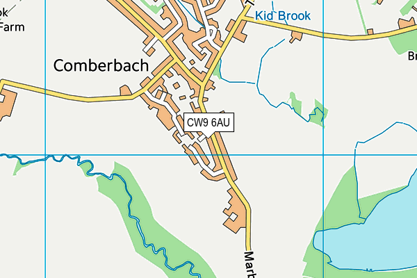 CW9 6AU map - OS VectorMap District (Ordnance Survey) CW9 6AU map - OS VectorMap District (Ordnance Survey)
