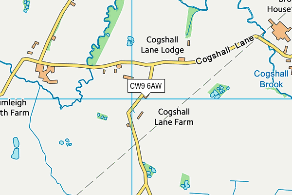 CW9 6AW map - OS VectorMap District (Ordnance Survey) CW9 6AW map - OS VectorMap District (Ordnance Survey)