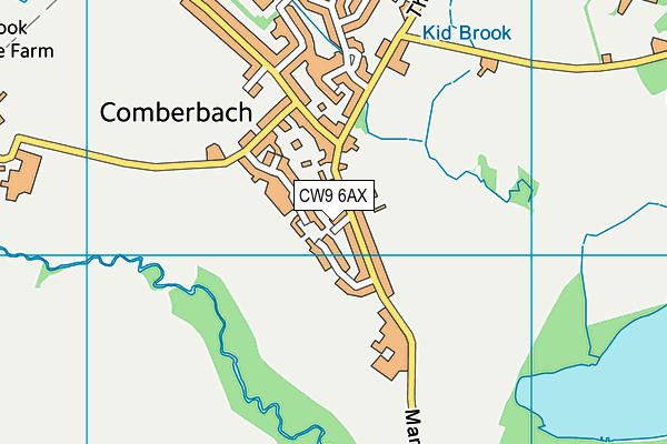 CW9 6AX map - OS VectorMap District (Ordnance Survey) CW9 6AX map - OS VectorMap District (Ordnance Survey)