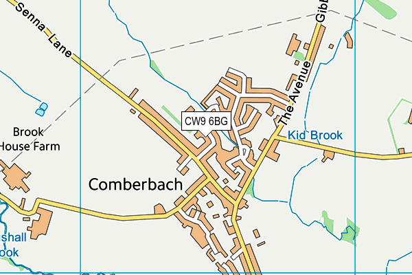 CW9 6BG map - OS VectorMap District (Ordnance Survey) CW9 6BG map - OS VectorMap District (Ordnance Survey)
