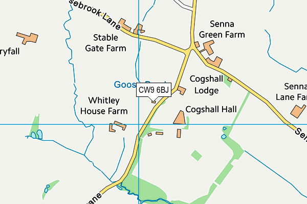 CW9 6BJ map - OS VectorMap District (Ordnance Survey) CW9 6BJ map - OS VectorMap District (Ordnance Survey)