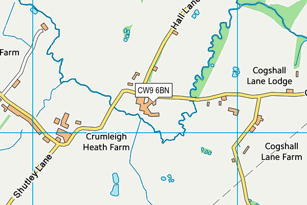 CW9 6BN map - OS VectorMap District (Ordnance Survey) CW9 6BN map - OS VectorMap District (Ordnance Survey)