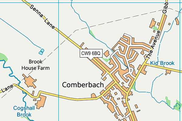 CW9 6BQ map - OS VectorMap District (Ordnance Survey) CW9 6BQ map - OS VectorMap District (Ordnance Survey)