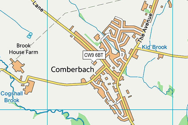 CW9 6BT map - OS VectorMap District (Ordnance Survey) CW9 6BT map - OS VectorMap District (Ordnance Survey)