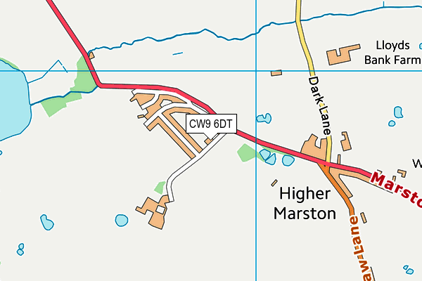 CW9 6DT map - OS VectorMap District (Ordnance Survey) CW9 6DT map - OS VectorMap District (Ordnance Survey)