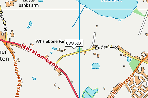 CW9 6DX map - OS VectorMap District (Ordnance Survey) CW9 6DX map - OS VectorMap District (Ordnance Survey)