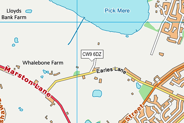 CW9 6DZ map - OS VectorMap District (Ordnance Survey) CW9 6DZ map - OS VectorMap District (Ordnance Survey)