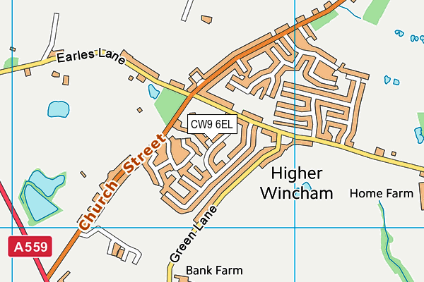CW9 6EL map - OS VectorMap District (Ordnance Survey) CW9 6EL map - OS VectorMap District (Ordnance Survey)