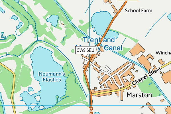 CW9 6EU map - OS VectorMap District (Ordnance Survey) CW9 6EU map - OS VectorMap District (Ordnance Survey)