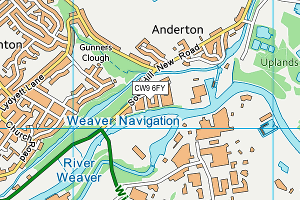 CW9 6FY map - OS VectorMap District (Ordnance Survey) CW9 6FY map - OS VectorMap District (Ordnance Survey)