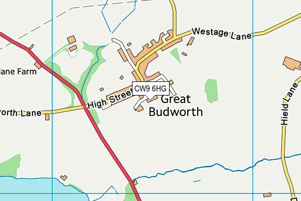 CW9 6HG map - OS VectorMap District (Ordnance Survey) CW9 6HG map - OS VectorMap District (Ordnance Survey)