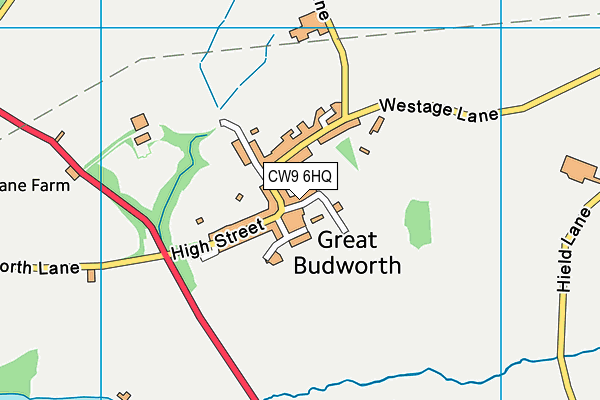 CW9 6HQ map - OS VectorMap District (Ordnance Survey) CW9 6HQ map - OS VectorMap District (Ordnance Survey)