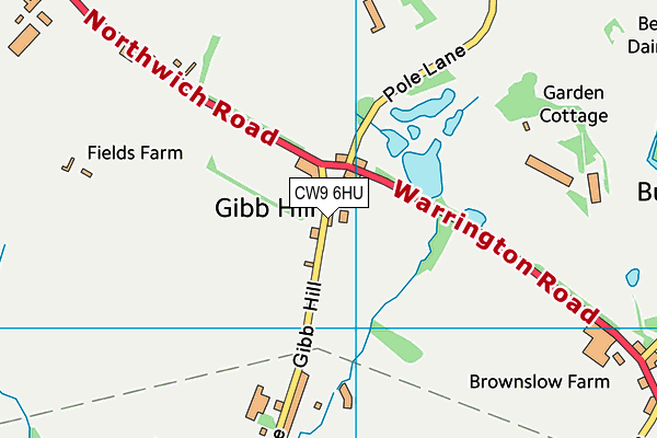 CW9 6HU map - OS VectorMap District (Ordnance Survey) CW9 6HU map - OS VectorMap District (Ordnance Survey)