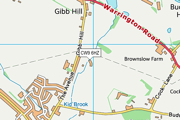 CW9 6HZ map - OS VectorMap District (Ordnance Survey) CW9 6HZ map - OS VectorMap District (Ordnance Survey)