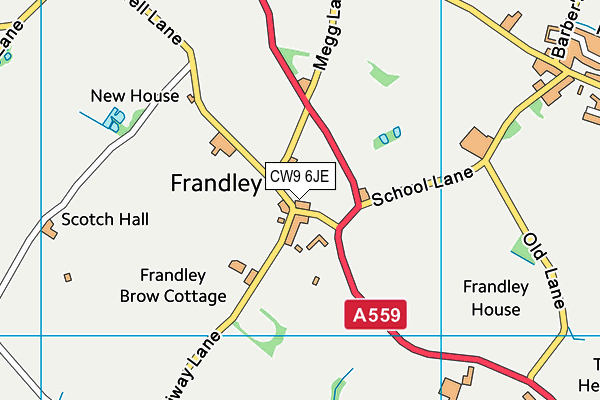 CW9 6JE map - OS VectorMap District (Ordnance Survey) CW9 6JE map - OS VectorMap District (Ordnance Survey)