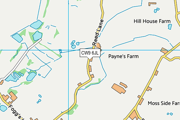 CW9 6JL map - OS VectorMap District (Ordnance Survey) CW9 6JL map - OS VectorMap District (Ordnance Survey)