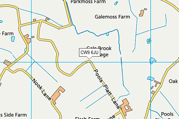 CW9 6JU map - OS VectorMap District (Ordnance Survey) CW9 6JU map - OS VectorMap District (Ordnance Survey)