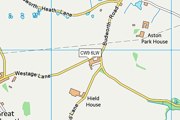 CW9 6LW map - OS VectorMap District (Ordnance Survey) CW9 6LW map - OS VectorMap District (Ordnance Survey)