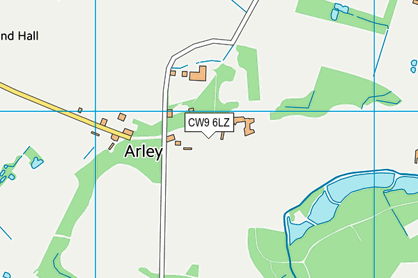 CW9 6LZ map - OS VectorMap District (Ordnance Survey)
