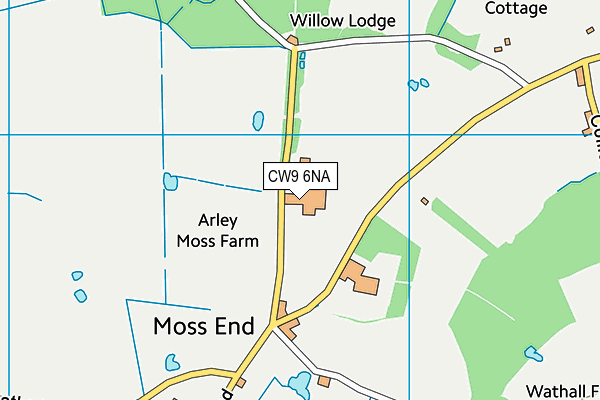 CW9 6NA map - OS VectorMap District (Ordnance Survey)