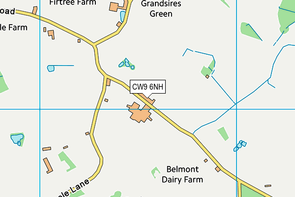 CW9 6NH map - OS VectorMap District (Ordnance Survey)