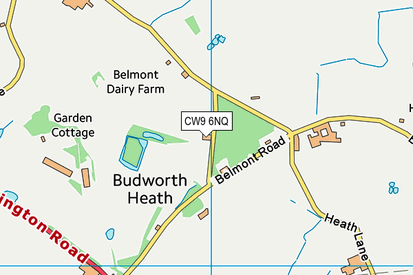 CW9 6NQ map - OS VectorMap District (Ordnance Survey)