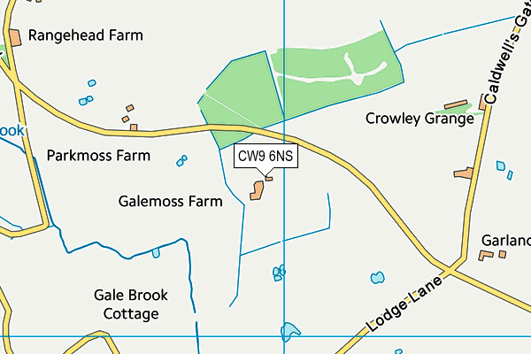 CW9 6NS map - OS VectorMap District (Ordnance Survey) CW9 6NS map - OS VectorMap District (Ordnance Survey)