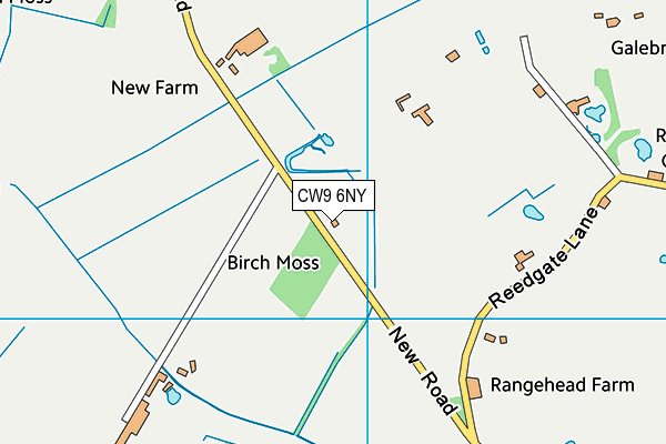 CW9 6NY map - OS VectorMap District (Ordnance Survey) CW9 6NY map - OS VectorMap District (Ordnance Survey)