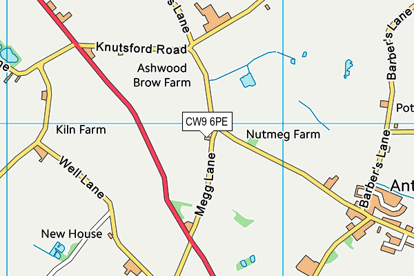 CW9 6PE map - OS VectorMap District (Ordnance Survey) CW9 6PE map - OS VectorMap District (Ordnance Survey)