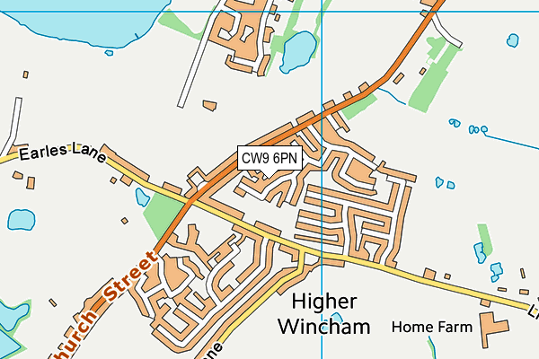 CW9 6PN map - OS VectorMap District (Ordnance Survey) CW9 6PN map - OS VectorMap District (Ordnance Survey)
