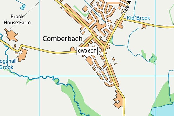 CW9 6QF map - OS VectorMap District (Ordnance Survey) CW9 6QF map - OS VectorMap District (Ordnance Survey)