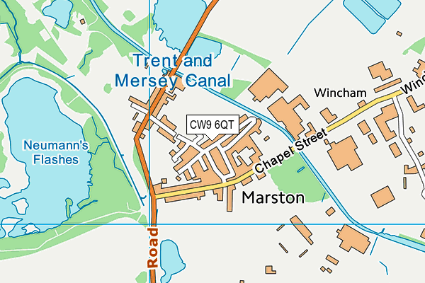 CW9 6QT map - OS VectorMap District (Ordnance Survey) CW9 6QT map - OS VectorMap District (Ordnance Survey)