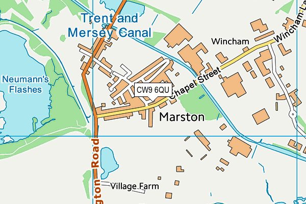 CW9 6QU map - OS VectorMap District (Ordnance Survey) CW9 6QU map - OS VectorMap District (Ordnance Survey)