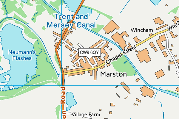 CW9 6QY map - OS VectorMap District (Ordnance Survey) CW9 6QY map - OS VectorMap District (Ordnance Survey)