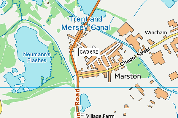 CW9 6RE map - OS VectorMap District (Ordnance Survey) CW9 6RE map - OS VectorMap District (Ordnance Survey)