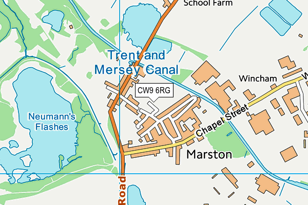 CW9 6RG map - OS VectorMap District (Ordnance Survey) CW9 6RG map - OS VectorMap District (Ordnance Survey)